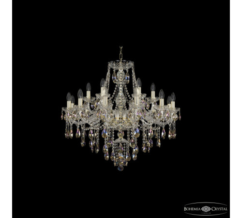 Подвесная люстра Bohemia Ivele Crystal 1415/12+6/300 G K801 Подвесная люстра Bohemia Ivele Crystal 1415/12+6/300 G K801