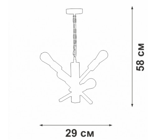 Подвесная люстра Vitaluce V3009-1/4