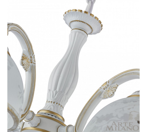 Подвесная люстра Arte Milano 349737/5 WT+G Подвесная люстра Arte Milano 349737/5 WT+G