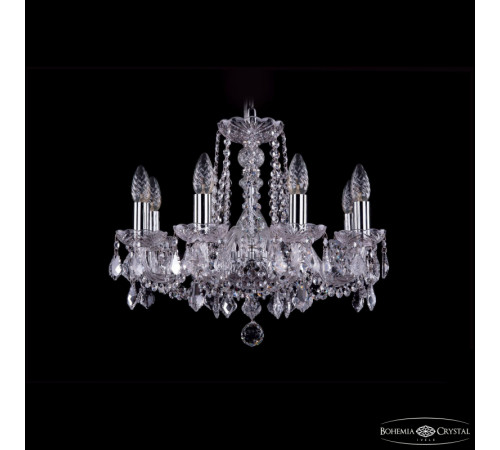 Подвесная люстра Bohemia Ivele Crystal 1402/8/160 Ni Leafs