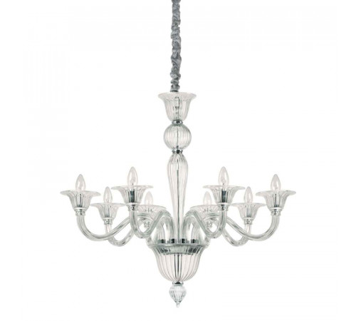 Подвесная люстра Ideal Lux Brigitta SP8 Trasparente 199382 Подвесная люстра Ideal Lux Brigitta SP8 Trasparente 199382