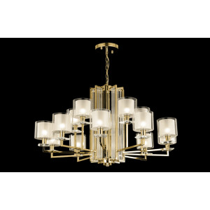 Подвесная люстра Crystal Lux Nicolas NICOLAS SP-PL10+5 GOLD/WHITE