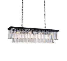 Подвесная люстра Delight Collection 1920s Odeon KR0387P-10C/P black/clear
