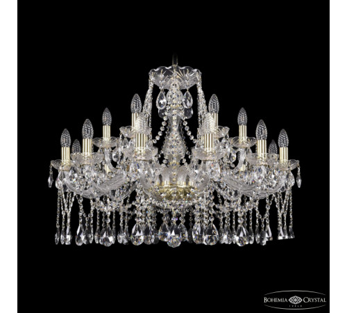 Подвесная люстра Bohemia Ivele Crystal 1413/12+6/300 G Подвесная люстра Bohemia Ivele Crystal 1413/12+6/300 G