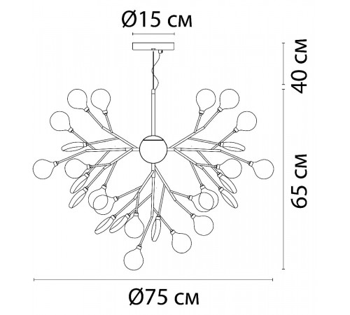 Подвесная люстра Arte Lamp Candy A7274SP-45GO Подвесная люстра Arte Lamp Candy A7274SP-45GO