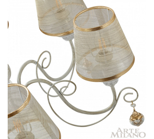 Подвесная люстра Arte Milano 347620/8 WT+G Подвесная люстра Arte Milano 347620/8 WT+G