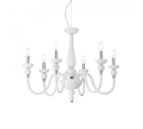 Подвесная люстра Ideal Lux Doge SP6 Bianco 113678