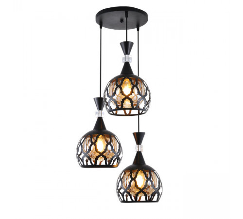 Подвесная люстра Seven Fires Levent SF4045/3P-BK-AM Подвесная люстра Seven Fires Levent SF4045/3P-BK-AM