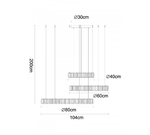 Подвесная люстра Divinare Barbara 1137/02 SP-106 Подвесная люстра Divinare Barbara 1137/02 SP-106