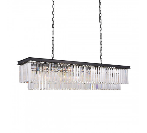 Подвесная люстра Delight Collection 1920s Odeon KR0387P-12C/P black/frost Подвесная люстра Delight Collection 1920s Odeon KR0387P-12C/P black/frost