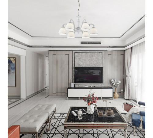 Подвесная люстра Arte Milano 340837/6 WT+SL Подвесная люстра Arte Milano 340837/6 WT+SL