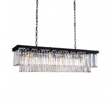 Подвесная люстра Delight Collection 1920s Odeon KR0387P-10C/P black/frost