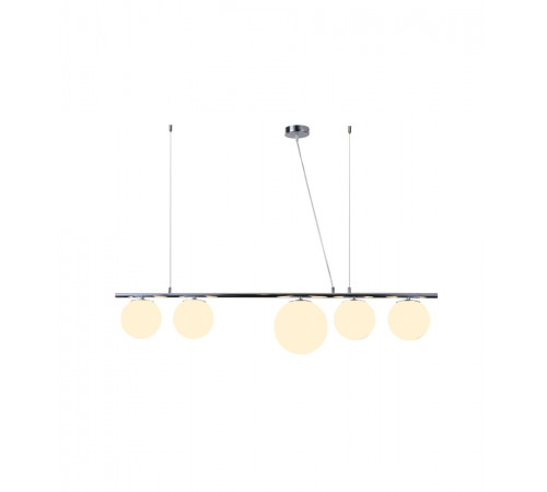 Подвесная люстра Lumina Deco Baristica LDP 6012-5 CHR+WT Подвесная люстра Lumina Deco Baristica LDP 6012-5 CHR+WT