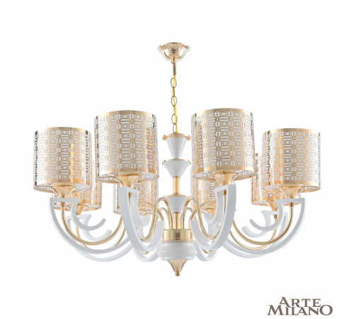 Подвесная люстра Arte Milano Florentia-8857 308857/8 Wh/Gd