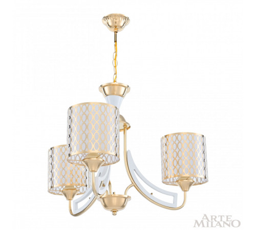 Подвесная люстра Arte Milano Florentia-3387 303387/3 Wh/Gd Подвесная люстра Arte Milano Florentia-3387 303387/3 Wh/Gd