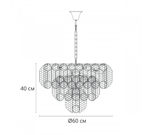Подвесная люстра Arte Lamp Evelyn A4073LM-12PB
