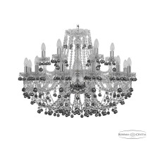 Подвесная люстра Bohemia Ivele Crystal 1409/12+6/300 Ni K731