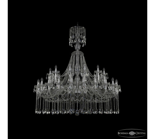 Подвесная люстра Bohemia Ivele Crystal 1413/24+12/530/XL-160 Ni Подвесная люстра Bohemia Ivele Crystal 1413/24+12/530/XL-160 Ni
