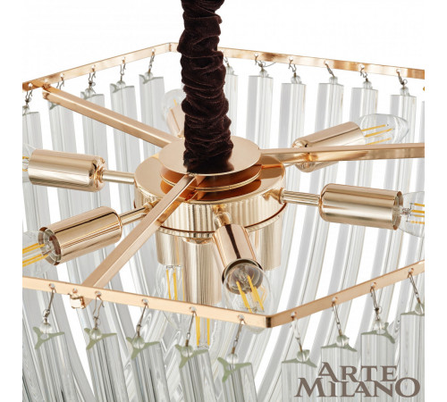 Подвесная люстра Arte Milano S.97378.D600.H430.E14.9 G Подвесная люстра Arte Milano S.97378.D600.H430.E14.9 G