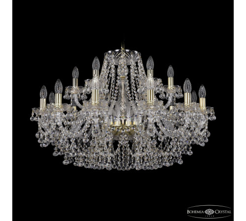 Подвесная люстра Bohemia Ivele Crystal 1409/12+6/300 G Подвесная люстра Bohemia Ivele Crystal 1409/12+6/300 G