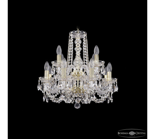 Подвесная люстра Bohemia Ivele Crystal 1402/8+4/160/2d G Подвесная люстра Bohemia Ivele Crystal 1402/8+4/160/2d G