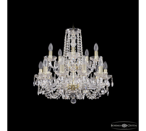 Подвесная люстра Bohemia Ivele Crystal 1402/10+5/195/2d G Подвесная люстра Bohemia Ivele Crystal 1402/10+5/195/2d G