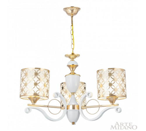 Подвесная люстра Arte Milano Florentia-3097 303097/3 Wh/Gd Подвесная люстра Arte Milano Florentia-3097 303097/3 Wh/Gd