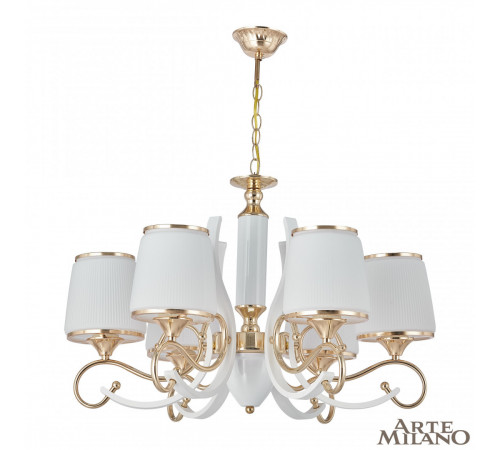 Подвесная люстра Arte Milano Florentia-3857 303857/6 Wh/Gd Подвесная люстра Arte Milano Florentia-3857 303857/6 Wh/Gd