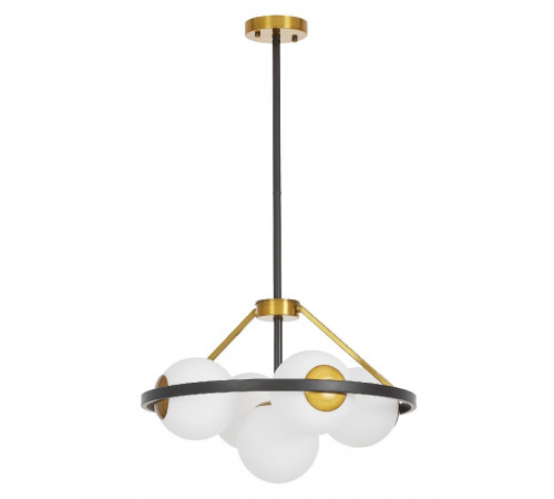 Подвесная люстра Lumina Deco Donzano LDP 8034-5 BK+WT Подвесная люстра Lumina Deco Donzano LDP 8034-5 BK+WT
