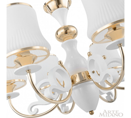 Подвесная люстра Arte Milano Florentia-1097 301097/6 Wh/Gd Подвесная люстра Arte Milano Florentia-1097 301097/6 Wh/Gd