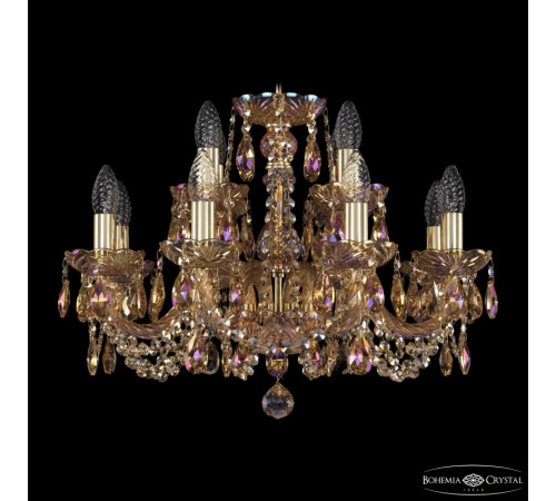 Подвесная люстра Bohemia Ivele Crystal 1402/8+4/195 G M777 Подвесная люстра Bohemia Ivele Crystal 1402/8+4/195 G M777