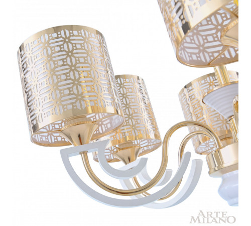 Подвесная люстра Arte Milano Florentia-8857 308857/8 Wh/Gd