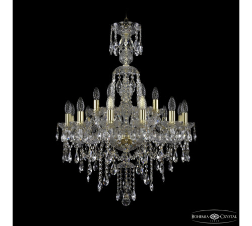 Подвесная люстра Bohemia Ivele Crystal 1415/12+6/220/XL-86 G Подвесная люстра Bohemia Ivele Crystal 1415/12+6/220/XL-86 G