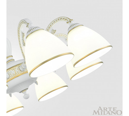 Подвесная люстра Arte Milano 340837/8 WT+G Подвесная люстра Arte Milano 340837/8 WT+G