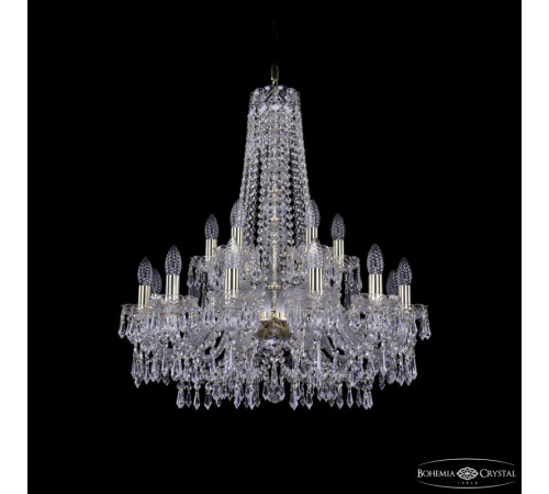 Подвесная люстра Bohemia Ivele Crystal 1403/12+6/240/h-76 G Подвесная люстра Bohemia Ivele Crystal 1403/12+6/240/h-76 G