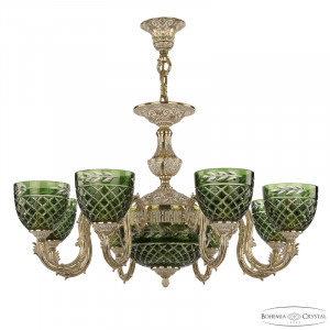 Подвесная люстра Bohemia Ivele Crystal Florence 71203P/8/210 GW P1 U Clear-Green/H-1J