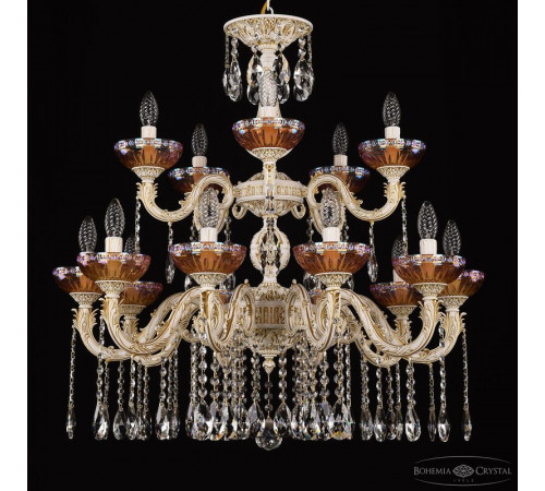 Подвесная люстра Bohemia Ivele Crystal AL79101/10+5/250/2D A WMG P Shampan/M-1G Подвесная люстра Bohemia Ivele Crystal AL79101/10+5/250/2D A WMG P Shampan/M-1G