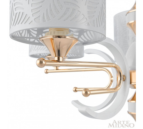 Подвесная люстра Arte Milano Florentia-2097 302097/8 Wh/Gd Подвесная люстра Arte Milano Florentia-2097 302097/8 Wh/Gd