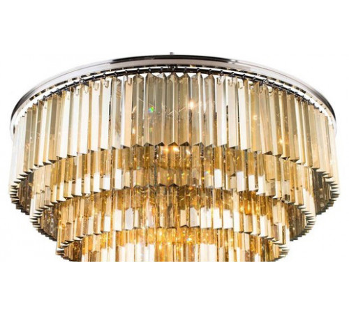 Подвесная люстра Delight Collection 1920s Odeon KR0387P-10A chrome/amber Подвесная люстра Delight Collection 1920s Odeon KR0387P-10A chrome/amber