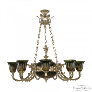Подвесная люстра Bohemia Ivele Crystal Verona 72009P/9/250 G P2 U Amber-Green/H-1K Y8 FA10B