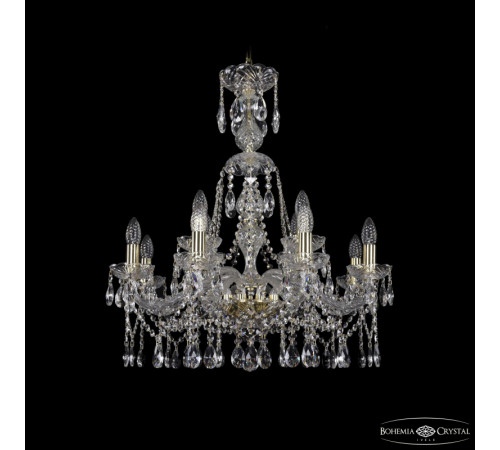 Подвесная люстра Bohemia Ivele Crystal 1413/8+4/220/XL-73 G Подвесная люстра Bohemia Ivele Crystal 1413/8+4/220/XL-73 G