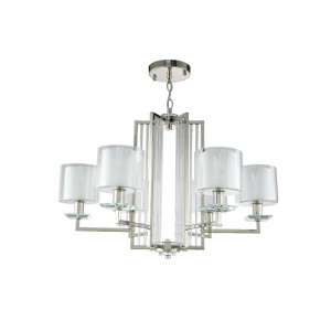 Подвесная люстра Crystal Lux Nicolas NICOLAS SP-PL6 NICKEL/WHITE