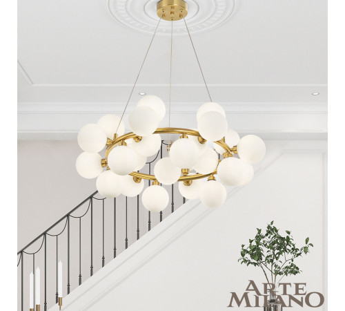 Подвесная люстра Arte Milano BA.55398.D700.G9.25 G Подвесная люстра Arte Milano BA.55398.D700.G9.25 G