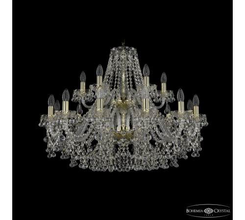 Подвесная люстра Bohemia Ivele Crystal 1409/12+6/300/2d G Подвесная люстра Bohemia Ivele Crystal 1409/12+6/300/2d G