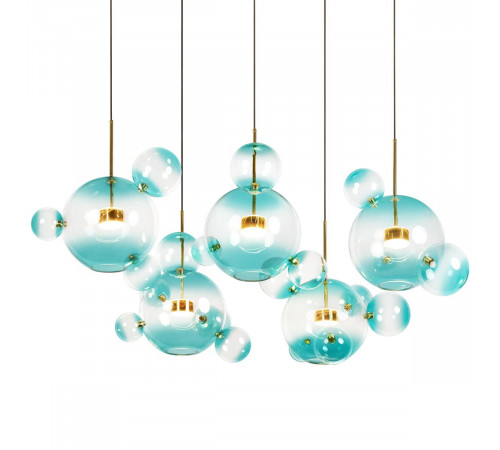 Подвесная люстра Loft IT Bolle 2027-S5 Blue Подвесная люстра Loft IT Bolle 2027-S5 Blue