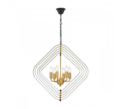Подвесная люстра Lumina Deco Crulia LDP 8005-6 BK+MD Подвесная люстра Lumina Deco Crulia LDP 8005-6 BK+MD