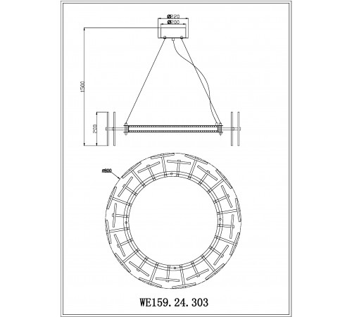 Подвесная люстра Wertmark Nicola WE159.24.303 Подвесная люстра Wertmark Nicola WE159.24.303