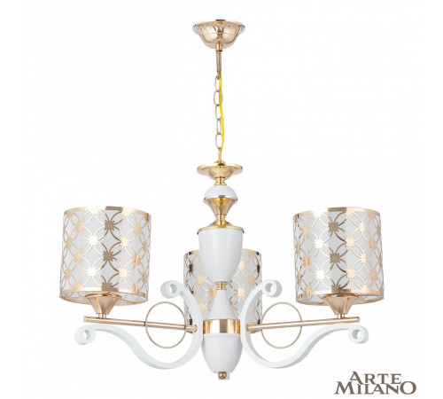 Подвесная люстра Arte Milano Florentia-3097 303097/3 Wh/Gd Подвесная люстра Arte Milano Florentia-3097 303097/3 Wh/Gd
