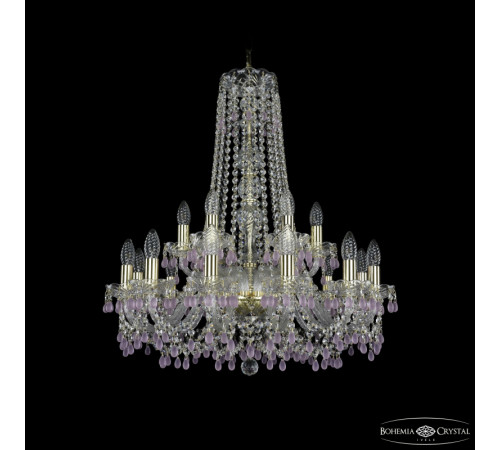Подвесная люстра Bohemia Ivele Crystal 1410/12+6/240/h-74 G V7010 Подвесная люстра Bohemia Ivele Crystal 1410/12+6/240/h-74 G V7010