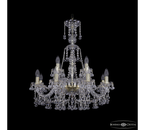 Подвесная люстра Bohemia Ivele Crystal 1409/8+4/240/XL-76 G Подвесная люстра Bohemia Ivele Crystal 1409/8+4/240/XL-76 G